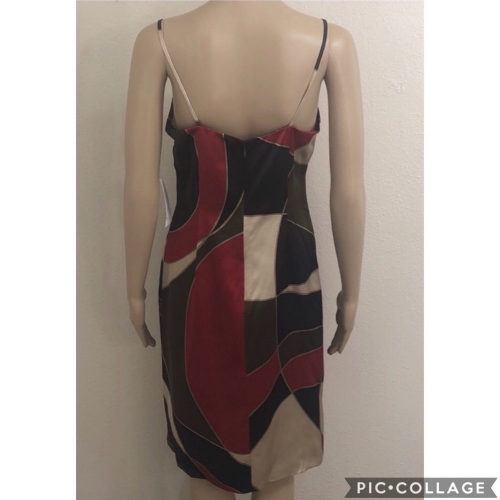 NWT Calvin Klein Cardinal Combo 100% Silk Dress - Picture 7 of 8